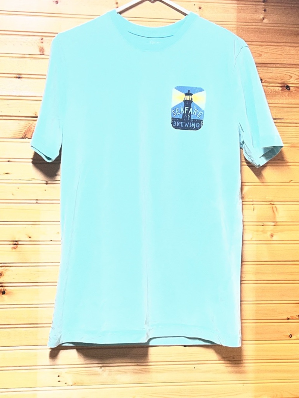 Izod Light Blue Seafare Brewing Pocket Tee